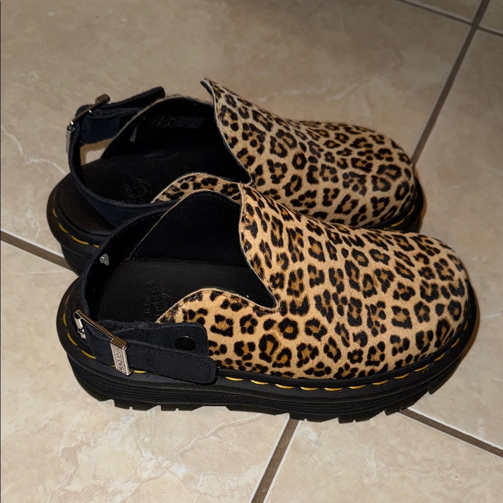 Dr. Martens Leopard Print Flats (Worn once)